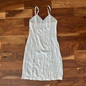 Penny’s Adonna Off White Lace Trim Slip Dress size 38 Tall
